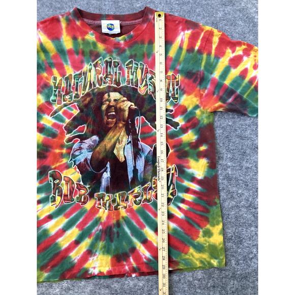 VTG Bob Marley Tie Dye Tshirt LRG Natural Music Reggae Jamaica Universal Studios - Picture 4 of 7